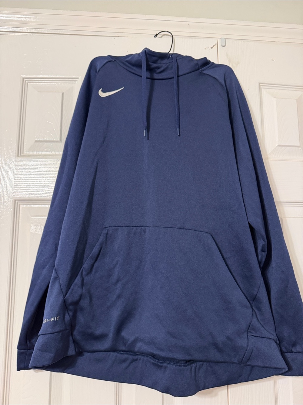 Nike Men's Navy Blue Dri-FIT Pullover Hoodie